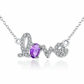 0.29 ct Love Letter Natural Gemstone Necklace