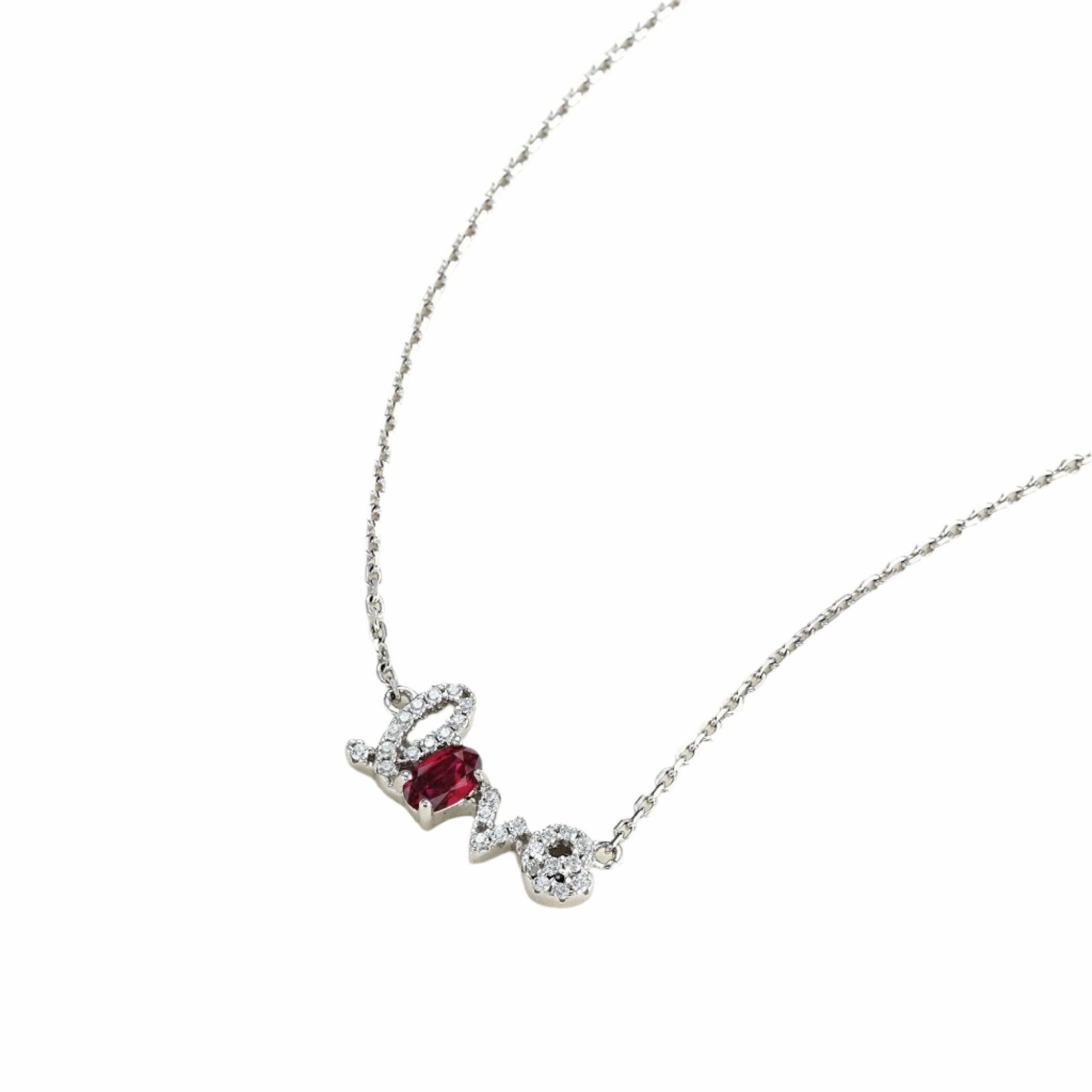 0.29 ct Love Letter Natural Gemstone Necklace