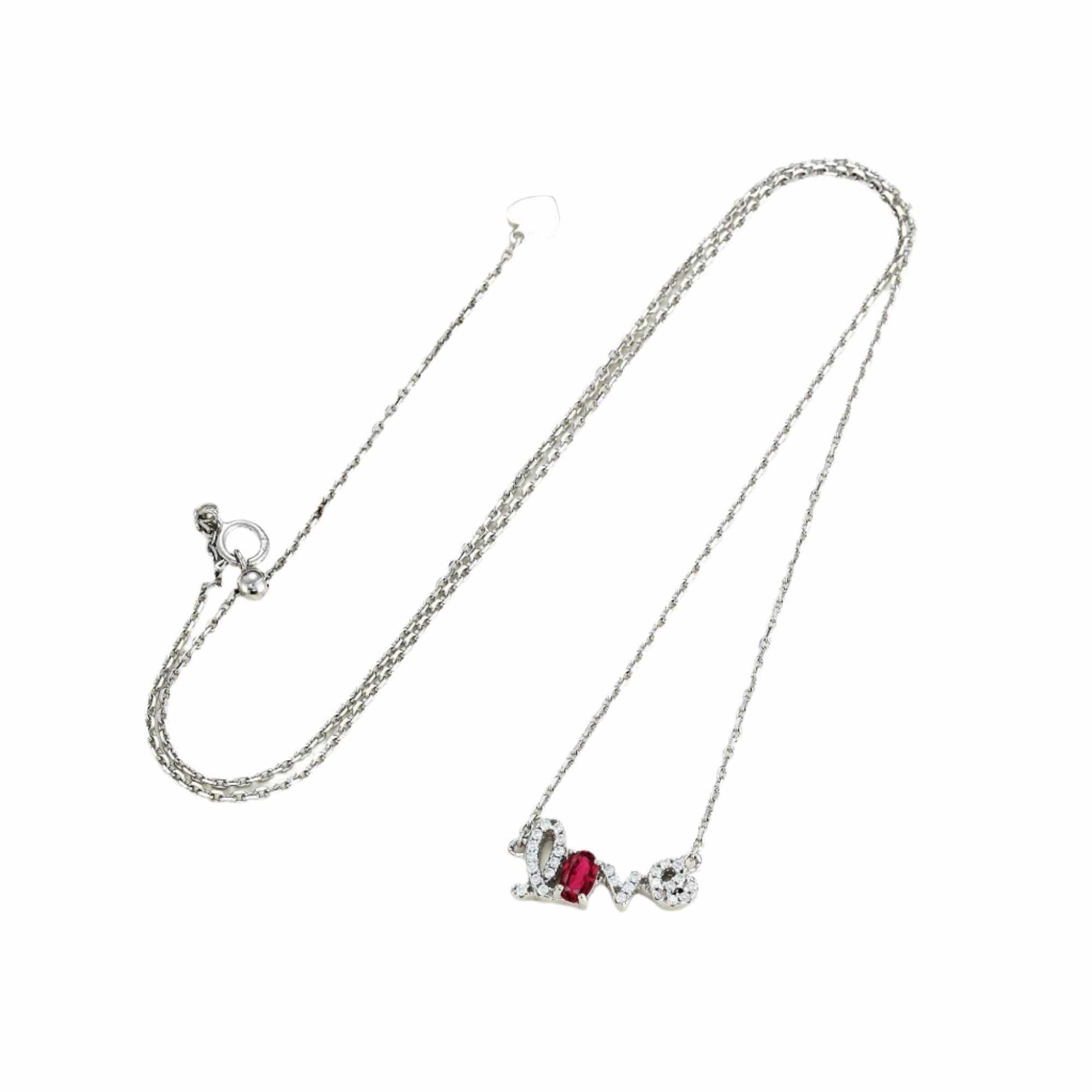 0.29 ct Love Letter Natural Gemstone Necklace