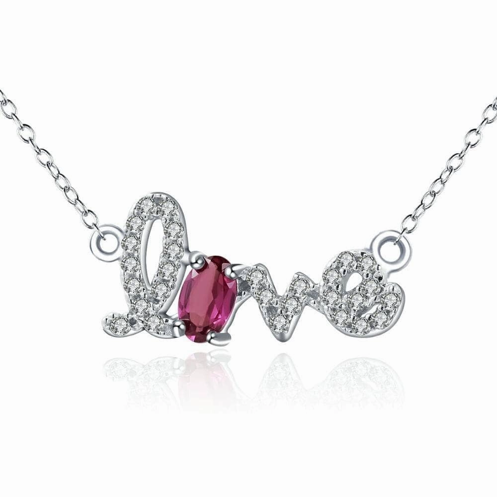 0.29 ct Love Letter Natural Gemstone Necklace