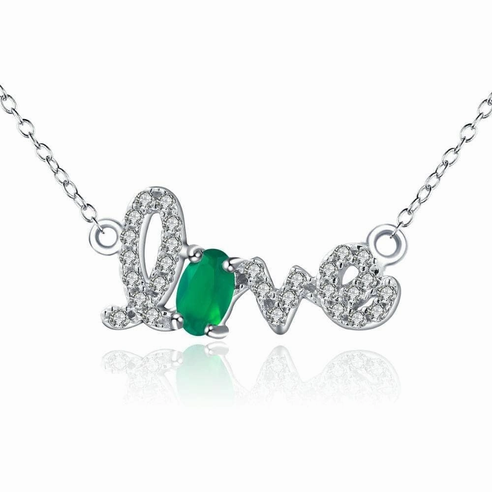 0.29 ct Love Letter Natural Gemstone Necklace