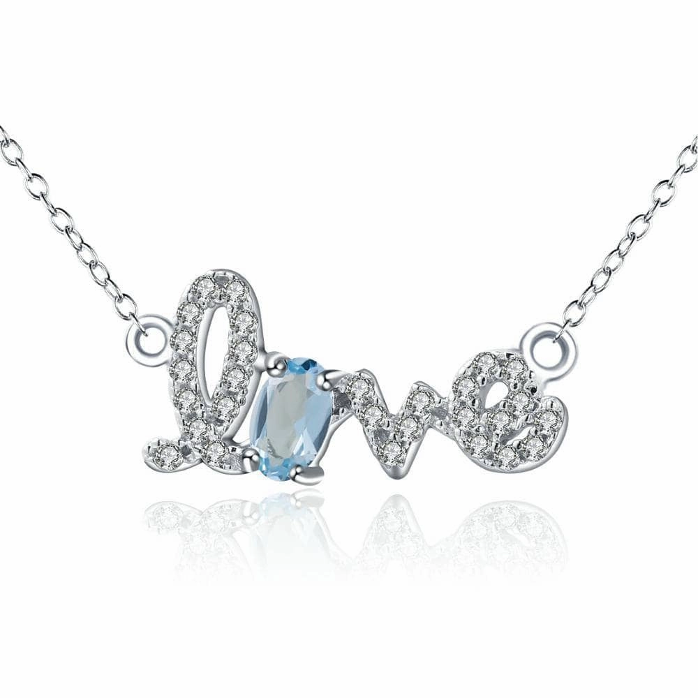 0.29 ct Love Letter Natural Gemstone Necklace