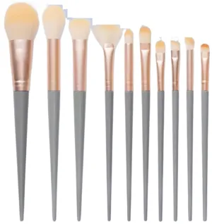 10 pieces of milk tea powder makeup brush set eye shadow brush complete set of beauty tools