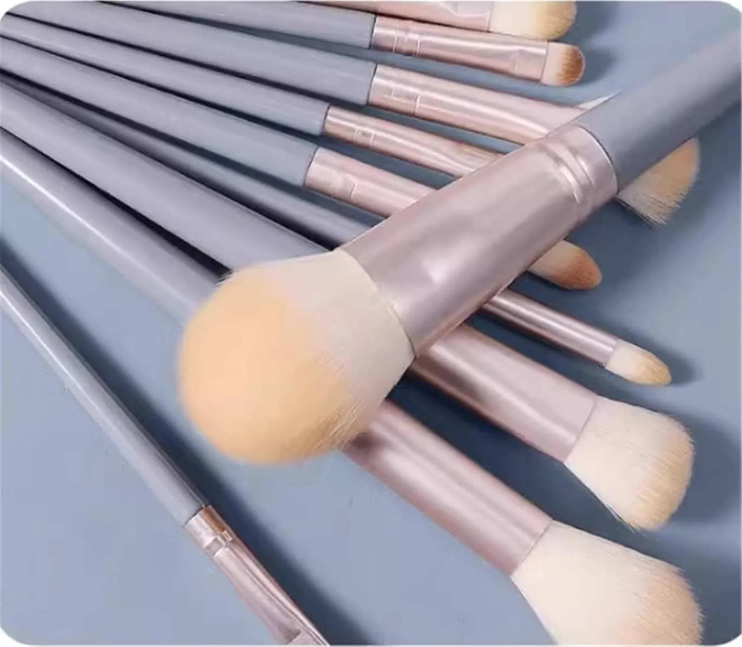 10 pieces of milk tea powder makeup brush set eye shadow brush complete set of beauty tools