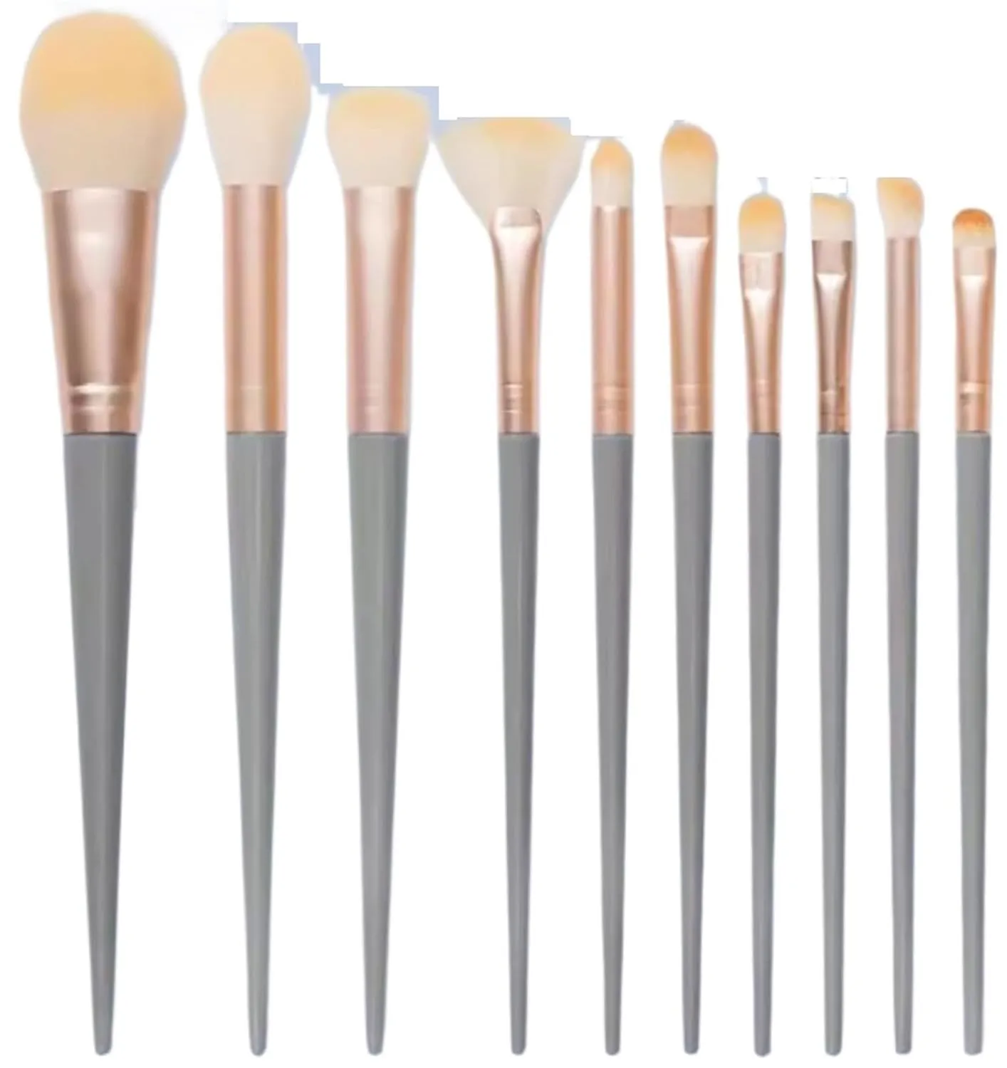 10 pieces of milk tea powder makeup brush set eye shadow brush complete set of beauty tools