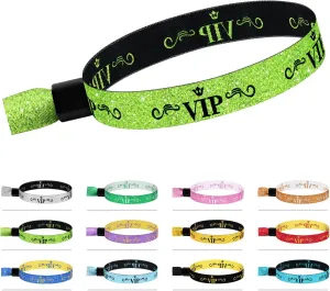 100 Pcs VIP Cloth Event Wristband, Disposable VIP Wristbands for Events, Colored VIP Wristbands Events,for Lightweight Concert,Club Entrance Wrist Strap Party Wristband Event (Color : Green2)
