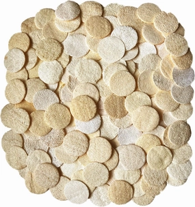 108 pcs/Set Natural Exfoliating Face Pad Loofah Sponge Facial Brush - Makeup Remover - Shower Scrubber - Remove Dead Skin - Body Bath Spa for Men & Women - Renewable Resource - Pack of 108