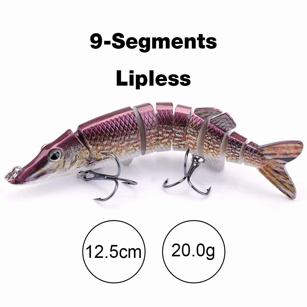 10cm/12.5cm Pike Wobblers for Fishing Artificial Bait Hard Multi Jointed Swimbait Crankbait Lifelike Fishing Lure Tackle