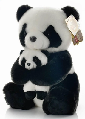12 Inch Parent-Child Panda Plush Toys Mum and Baby Panda Stuffed Toys