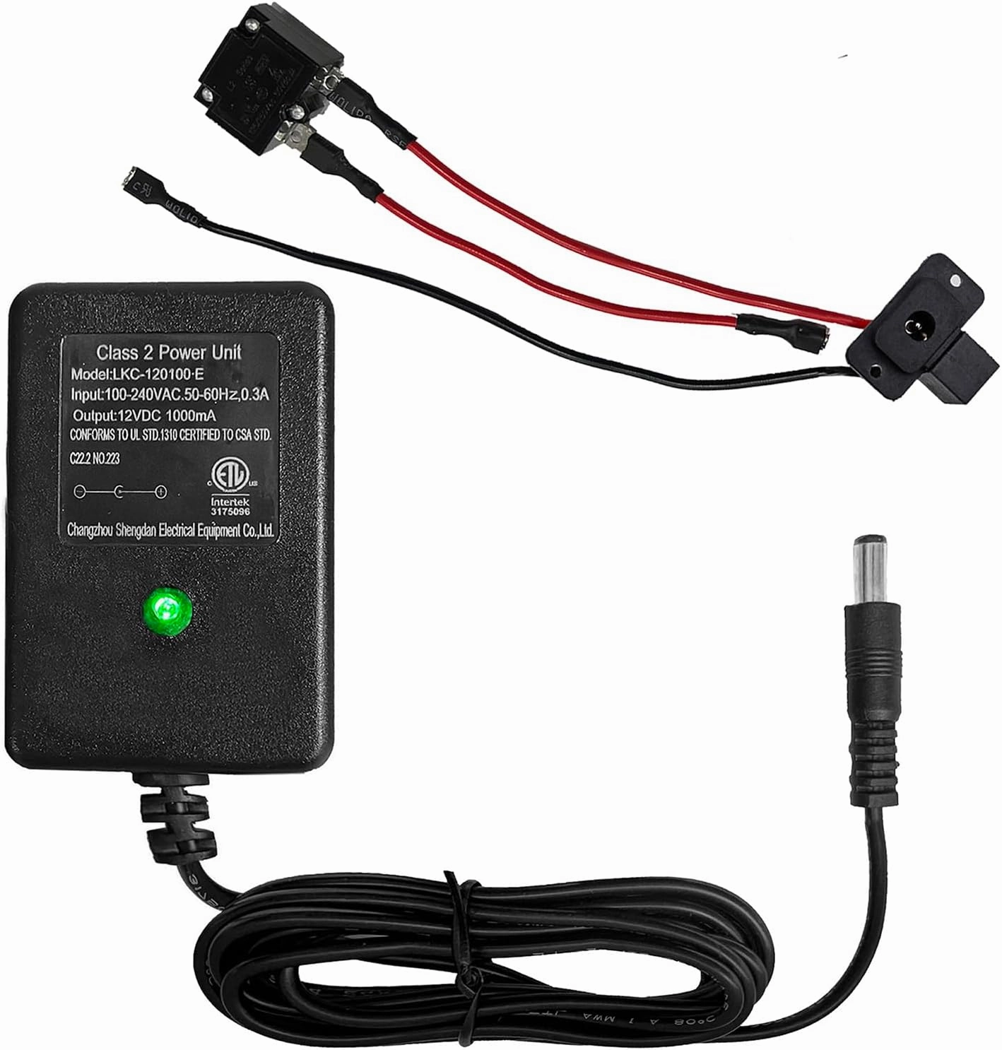 12V Battery Charger with Connection Line for Kids Ride On Toys, for Best Choice, Power Wheel,Wrangler, Kid Trax, Dynacraft Electric Car's Batteries (12V 1A Set)
