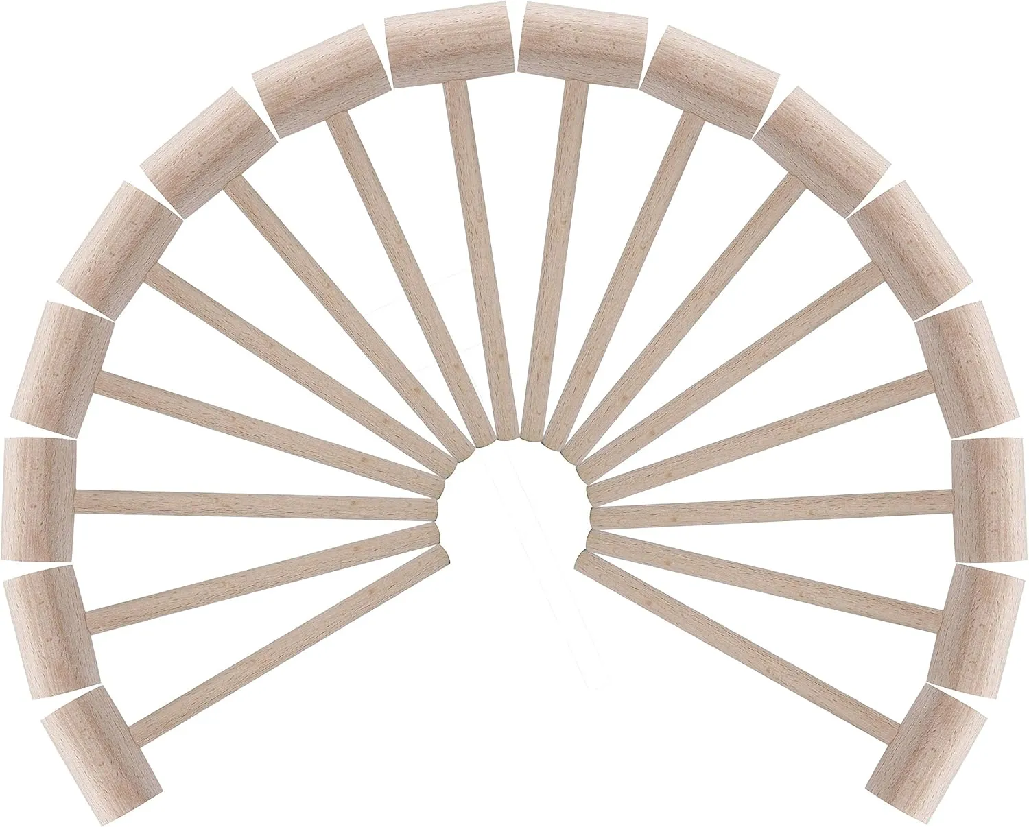16 PCS Wooden Crab Mallets Natural Hardwood Lobster Hammers