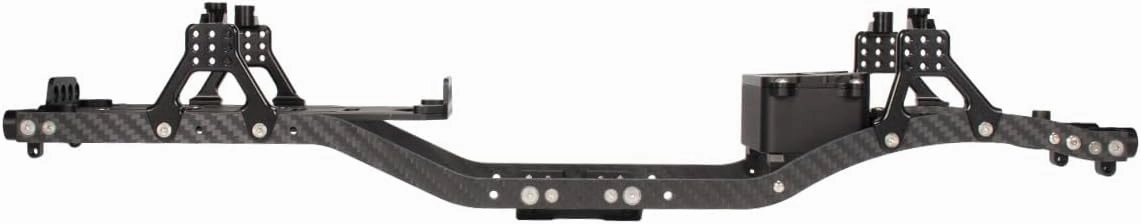 1/10 RC Crawler Carbon Fiber Girder 4.3mm CNC Metal Car Chassis Frame Body Kit for Axial SCX10 II Rock Off Road Truck Upgrade Parts (Black)