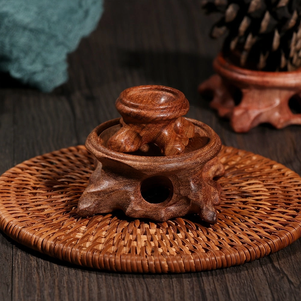 1 PC Figurine Crystal Ball Base, Wooden Crystal Ball Holder