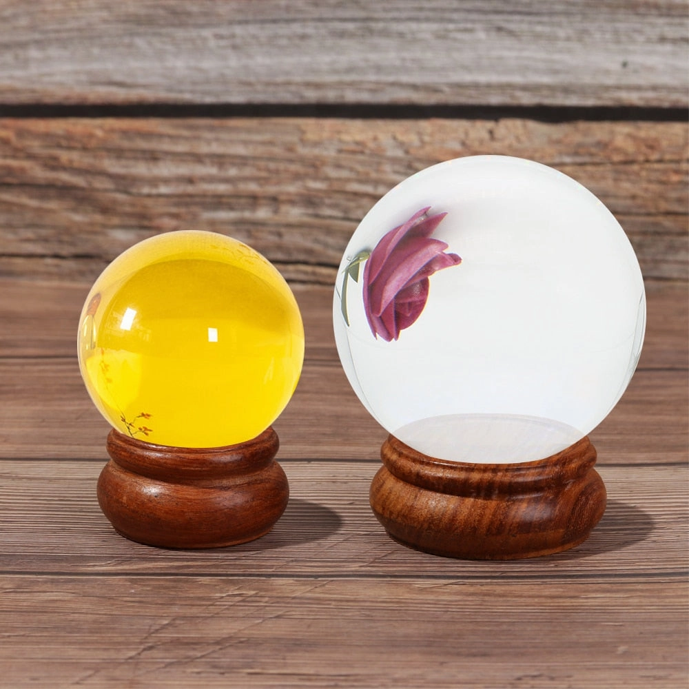 1 PC Figurine Crystal Ball Base, Wooden Crystal Ball Holder
