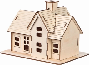 1 Set DIY Wooden House Puzzle Model Kit Wooden Model for Home Decor Fun and Engaging for Christmas Birthdays and Parties Lightweight and Construction