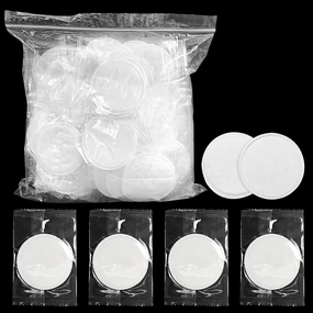 200 Pcs Kheoxusa Individually Wrapped Cotton Pads,Individually Wrapped Cotton Rounds,Natural,Round, Disposable,Cotton Face Pads Personal Care Kit Sachet Wrap (2 Pcs/Set, 100 Sets,200 pcs in Totally)