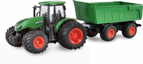 22635 RC Tractor with Tipping Trailer, Light & Sound, 1:24 RTR Green