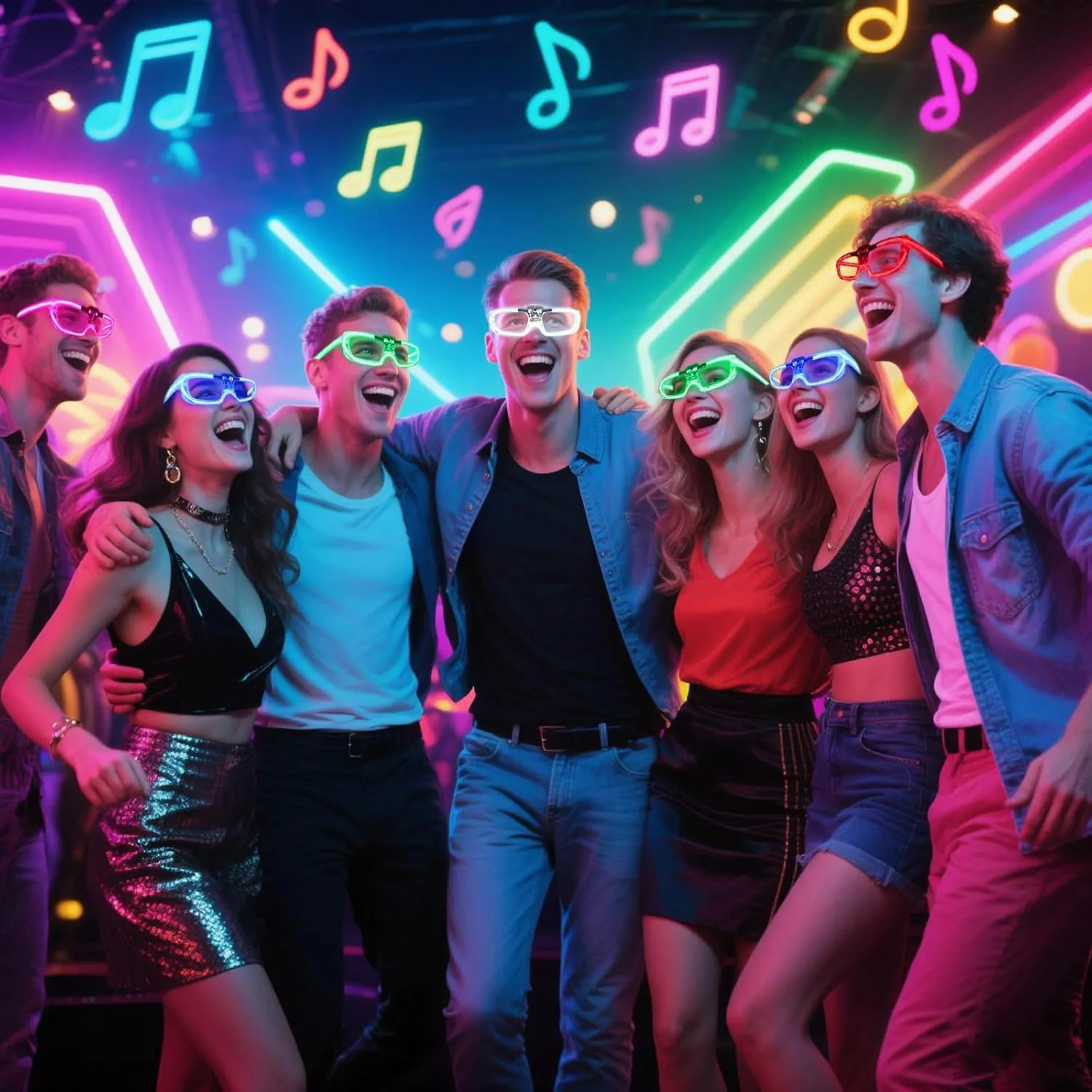 28 Packs LED Glasses 5 neon color 3 Light Modes Glow Sticks Light Up Glasses,Glow In The Dark Party Supplies Favors for Kids Adults Flashing toy fit Valentine's Day Easter Christmas Halloween Birthday