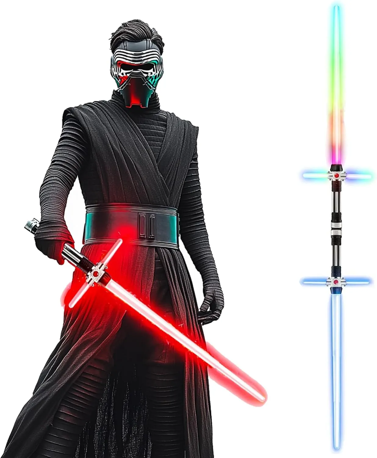 29.5 Inch Galaxy Light Up Toy Sword with Color Changing and FX Sound for Costume Halloween Birthday Celebration