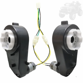 2 Pcs RS550 23000RPM Gearbox with 12V DC Motor for Ride On Car Powered Wheels Motor Promotion High Speed Drive Engine Electric Motorcycles Replacement Parts (2PCS 550 12V 23000RPM)