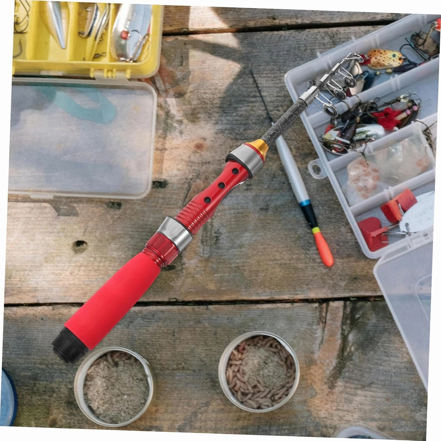 2pcs Ultra Short Mini Sea Rod Fishing Pole for Men Professional Fishing Pole Telescopic Fishing Rod