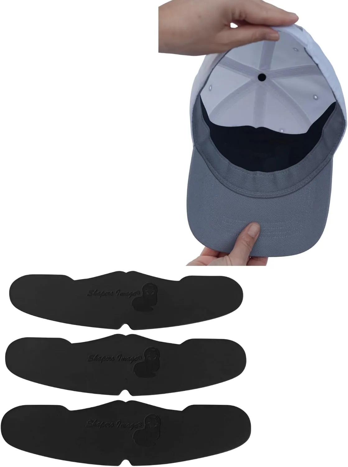 3 Count Black EVA Foam Cap Pro Baseball Crown Shaper Inserts for Low Profile Fitted, Dad Caps Snapback Hats Washable Reusable Sports Liner
