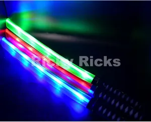 (3 Pack) Light-Up Ninja Swords w/Case Flashing LED Katana Long Toy Sticks Glow Samurai Spy Party Espada