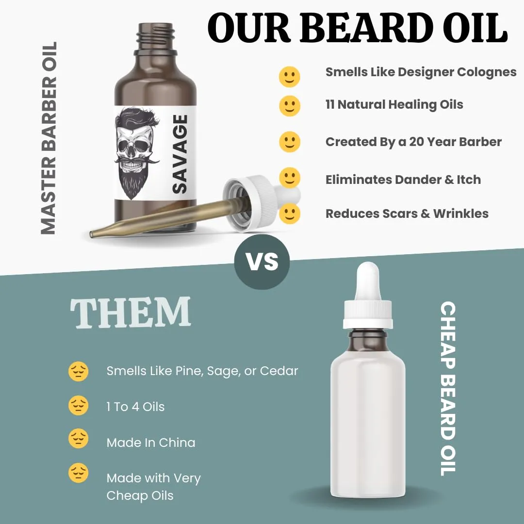 3-Pack Sample Set – Beard Oil & Body Anti-Aging Cologne Oil – BR-540, Savage, Ultra Man – 10ml Bottles