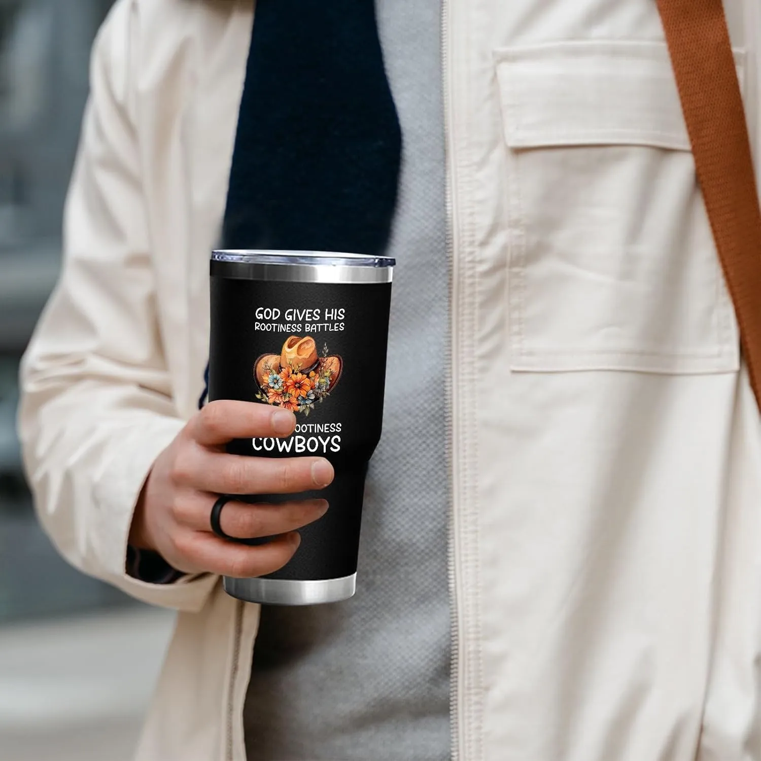 30 oz Tumbler with Lid and Straw God Gives His Rootiness Battles To His Tootiness Cowboys Tumbler Personalized Tumbler Insulated Tumblers Stainless Steel Tumbler Funny Gift