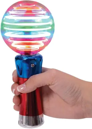 30-Pack Meteor Storm Flashing Spinner Wand LED Light Up Magic Ball Changing Pattern Novelty Orb Sensory Wand Party Favor Special Needs
