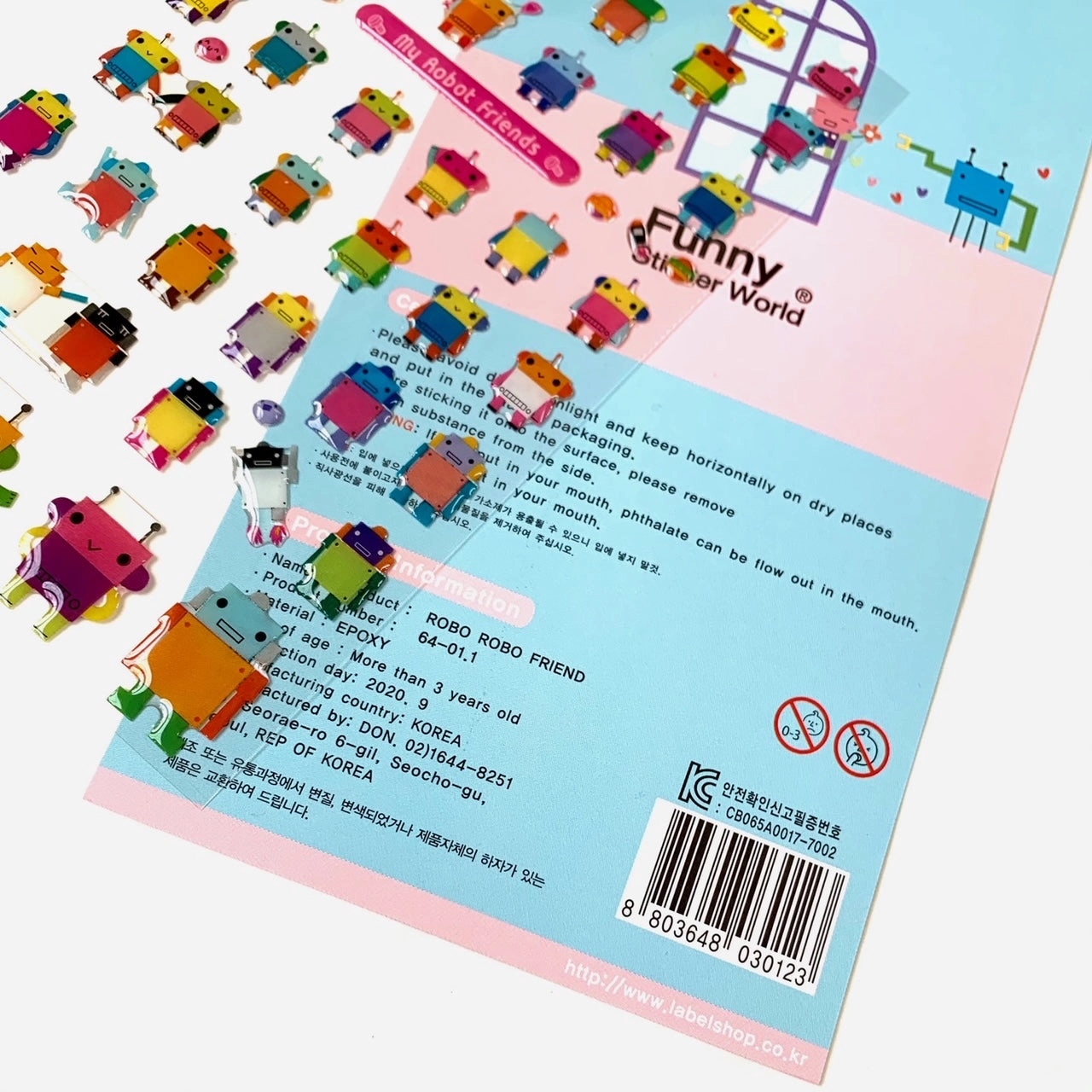 30123 MY ROBOT FRIENDS-GEL STICKER-12
