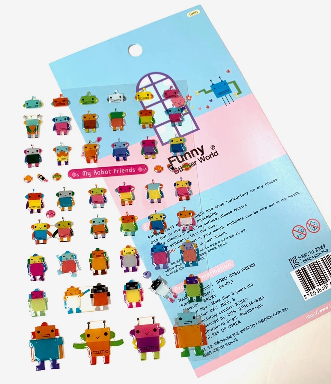 30123 MY ROBOT FRIENDS-GEL STICKER-12