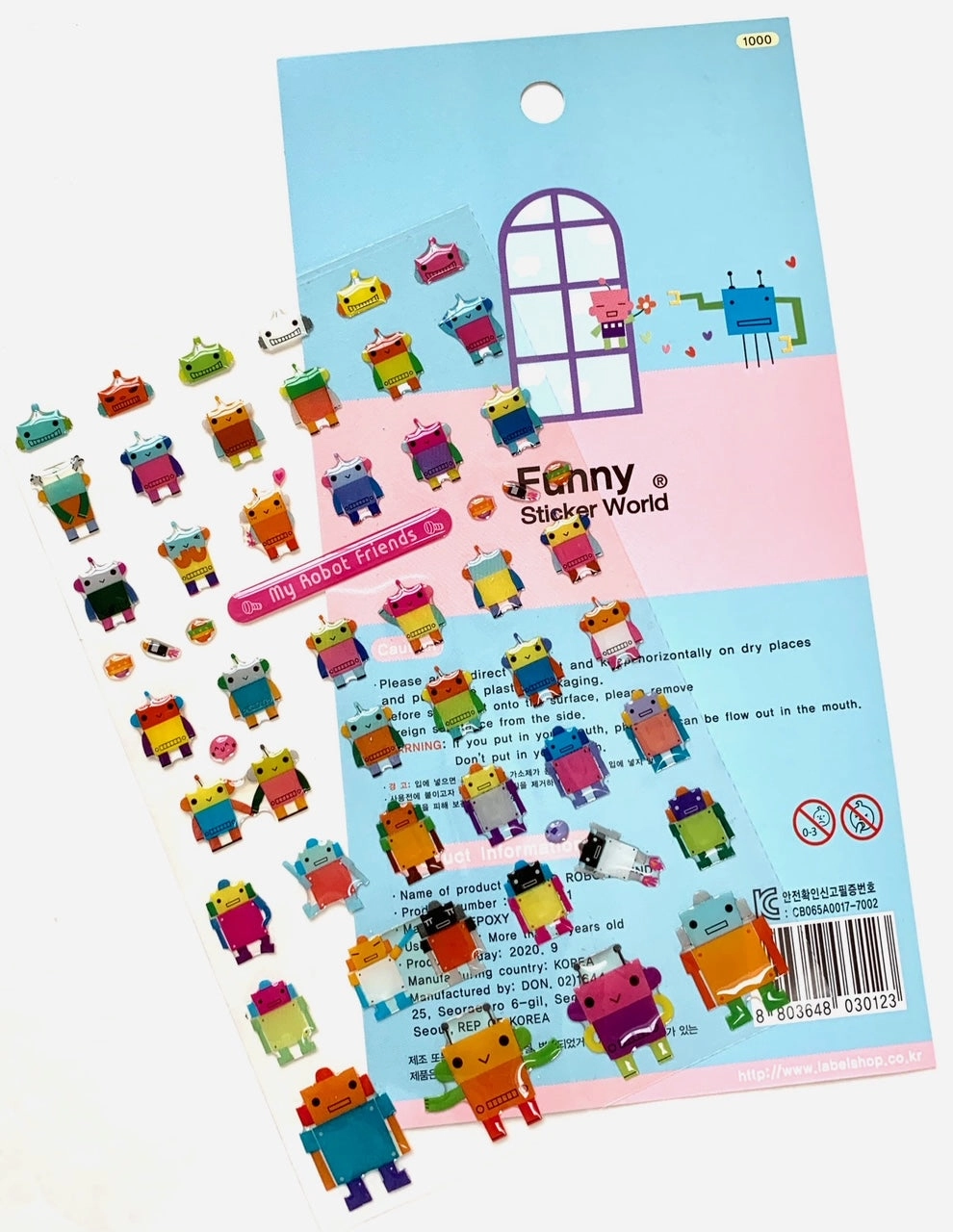 30123 MY ROBOT FRIENDS-GEL STICKER-12
