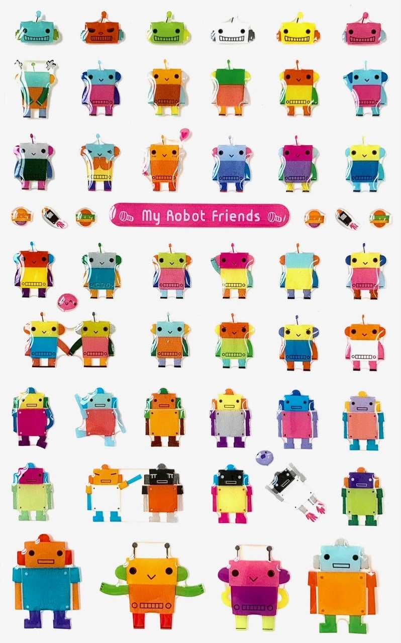 30123 MY ROBOT FRIENDS-GEL STICKER-12