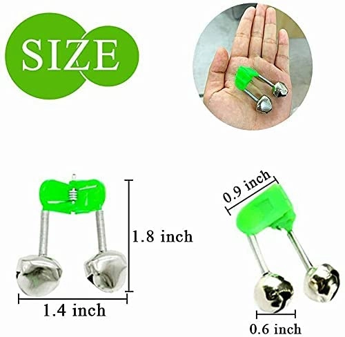 30 pcs Plastic Fish Rod Bell,Fish Bite Alarms Ring Dual Alert