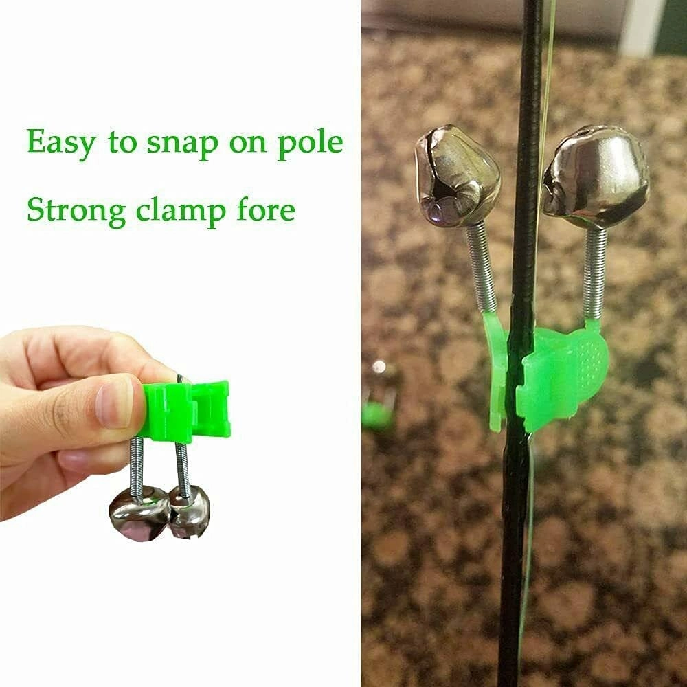 30 pcs Plastic Fish Rod Bell,Fish Bite Alarms Ring Dual Alert