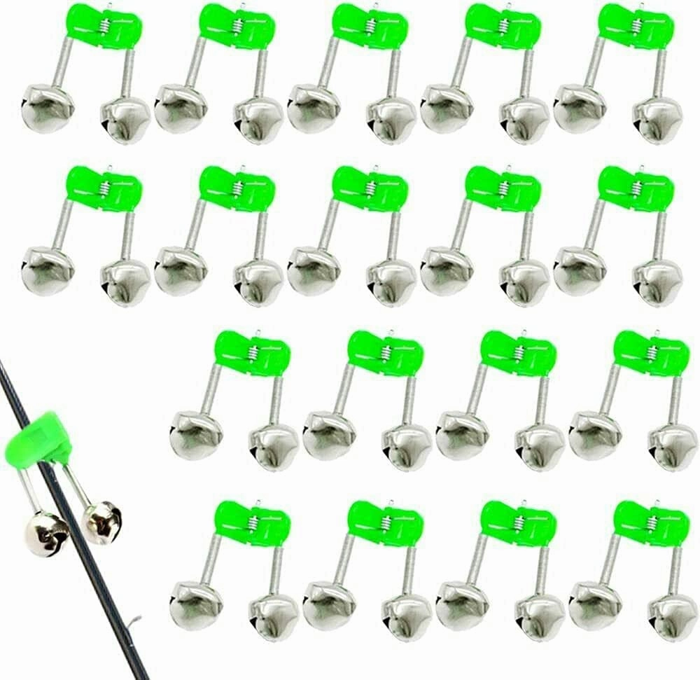 30 pcs Plastic Fish Rod Bell,Fish Bite Alarms Ring Dual Alert