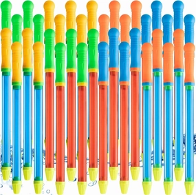 36 Pcs 17.3" Crayon Water Guns Water Tube Squirters Water Suction Gun Water Shooter for Boys Girls Adults Beach and Pool Toys Squirt Water Guns for Summer Pool Party Water Game