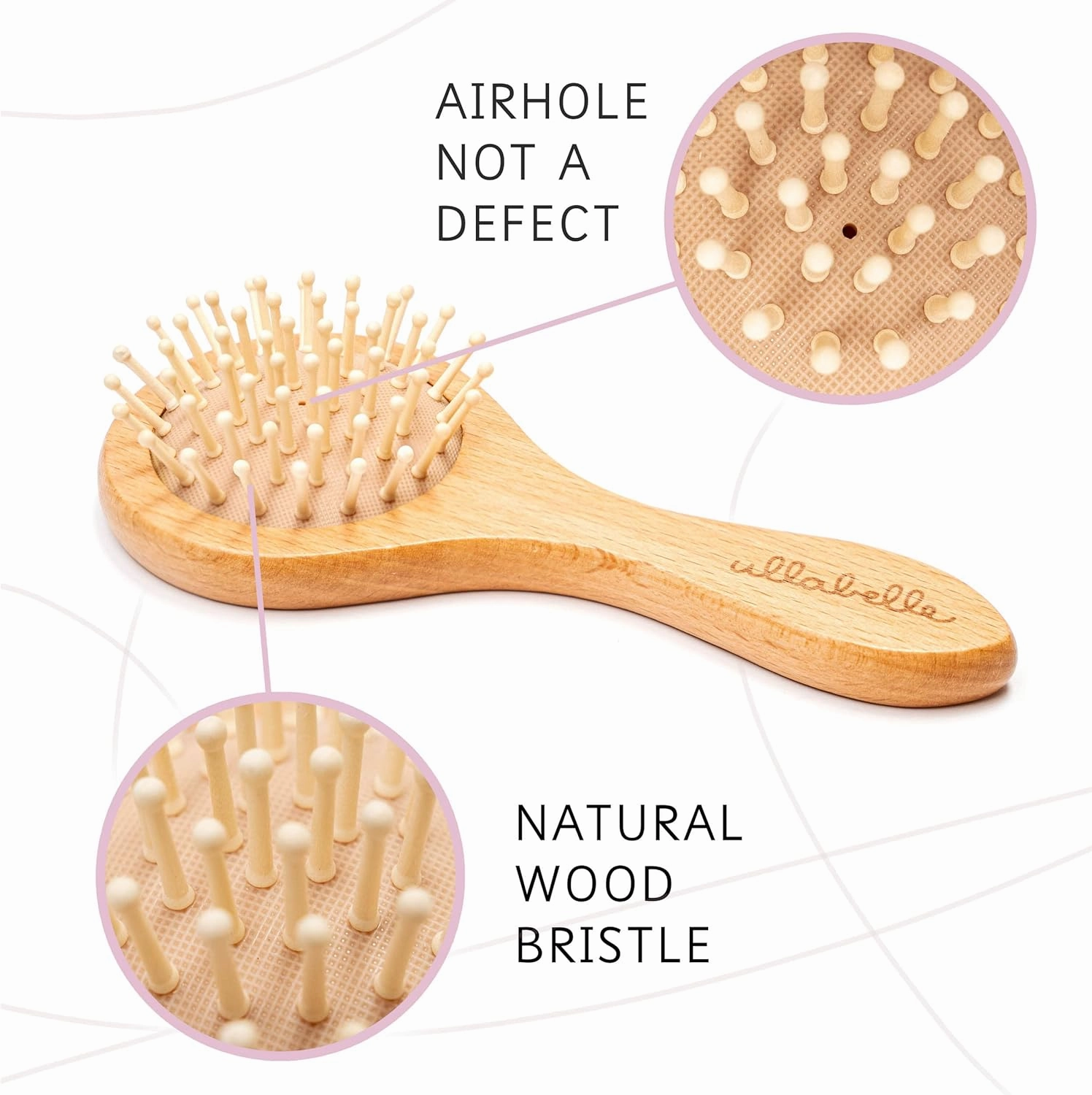 3 Piece Wooden Baby Hair Brush and Comb Set for Newborns & Toddlers in Chic Gift Box - Ultra Soft Natural Goat Hair and Wood Baby Brush Set Prevents Cradle Cap - Perfect Registry Gift (Sage)