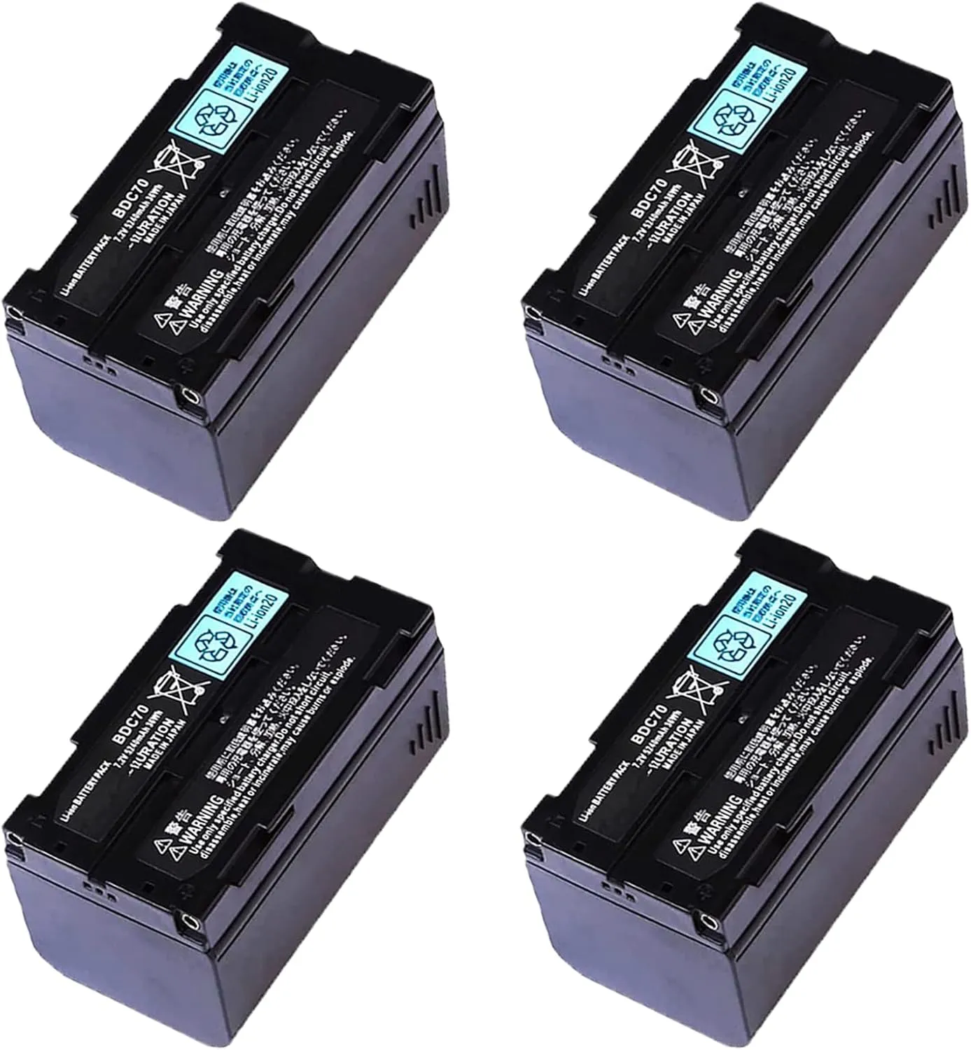 【4-Pack】 for Top-con BDC70 Battery 5240mAh for Sokkia Total Stations BDC70 Battery
