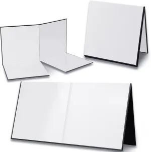 4 Pcs Folding Blank Game Board, Make Your Own Game Board, Quad Fold Dry Erase Battle for School Classroom DIY Activities, 18 x 18 Inches
