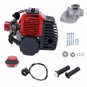 49CC 2 Stroke Gas Scooter Engine 1.9KW Gas Powered Engine Motor Kits Single-Cylinder Air-Cooled Motorized Bicycle Motor Set with Air Filter for Vapor Scooter | US Stock