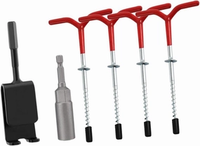 4Pcs Ice Fishing Anchors Ice Anchor Drill Adapter Ice Shelter Accessories for