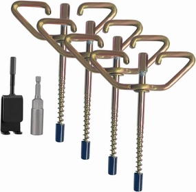 4Pcs Ice Fishing Anchors Tent Stakes Ice Anchor Power Drill Adapter Ice Shelter Accessories Sturdy Ice Fishing Shelter Anchor
