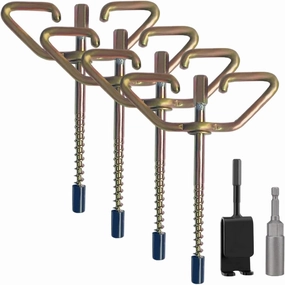 4Pcs Ice Fishing Anchors Tent Stakes Ice Anchor Power Drill Adapter Ice Shelter Accessories Sturdy Ice Fishing Shelter Anchor