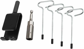 4X Ice Fishing Anchors Ice Fishing Tent Stakes Ice Anchor Tool Ice Shelter Accessories Sturdy Ground Nails Ice Shanty Anchors
