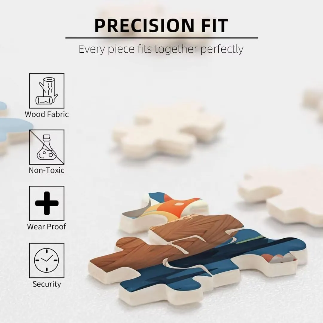 500 Piece Jigsaw Puzzle for Adults Jumping Bass Fish Dragonfly Challenging and Dynamic Puzzle Game for Anglers Nature Fans Wall Decor Gift Family Game Night Fun