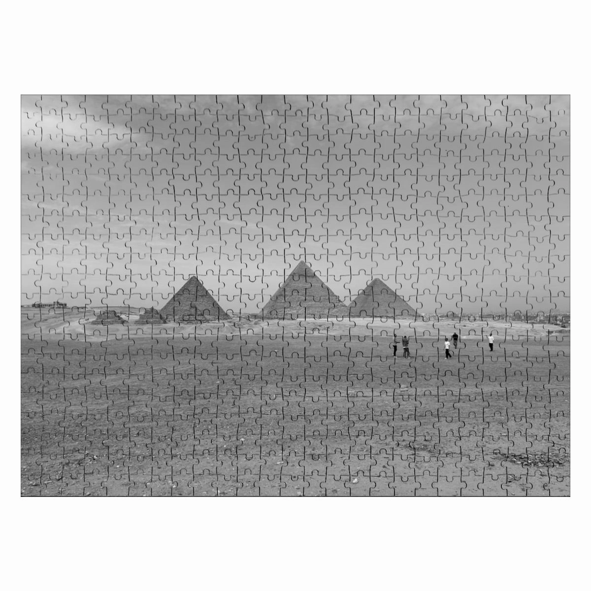 500-Piece Puzzle of the Pyramids of Giza – Wooden Jigsaw Made of Basswood