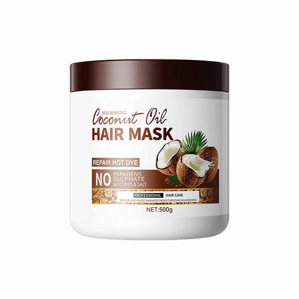 500Ml LargeCapacity Collagen Hair Mask,Nourishing For Dry Hair,Smooth Frizz And Restore Moisture And Shine With Organic Coconut Oil Repair Hair Improve Hair Quality