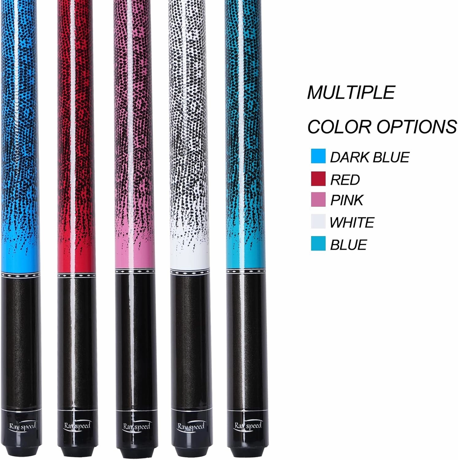 58" Professional Pool Cue Stick with 3D Printed Grip & 13mm Tip - Perfect for Precision Play, Low Deflection Pool Cue for Enhanced Accuracy, Ideal for Billiard Cue Enthusiasts